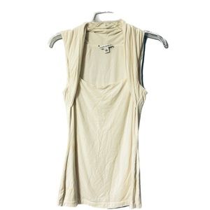 Banana Republic Cream Off Shite Sleeveless Blouse